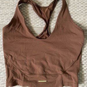 Whitney Simmons x Gymshark Crop Tank in Dandelion Brown size S